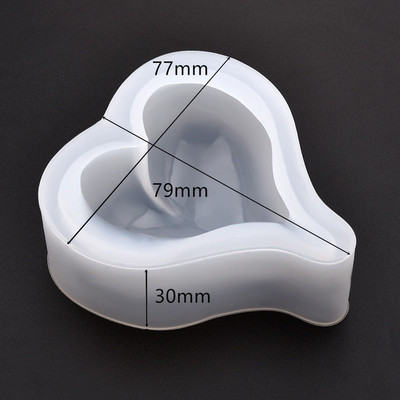 Smolasti kalup za nakit 3D dijamantni kalup u obliku srca u obliku UV epoksida za alate za izradu nakita