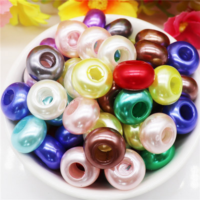 10 kom tirkiznog kamena plave boje 14x8 mm, europske perle s velikim rupama od 5 mm, klizeći privjesci za narukvicu Pandora, obrt za izradu nakita