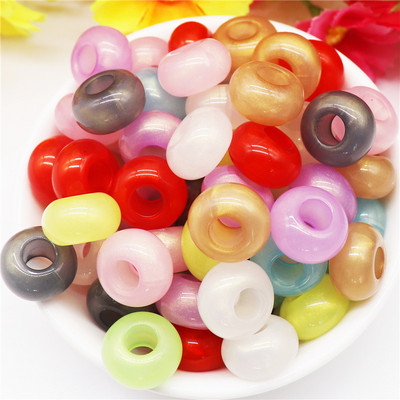 10 kom tirkiznog kamena plave boje 14x8 mm, europske perle s velikim rupama od 5 mm, klizeći privjesci za narukvicu Pandora, obrt za izradu nakita