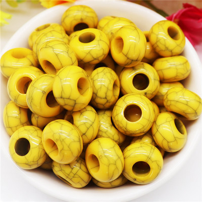 10 kom tirkiznog kamena plave boje 14x8 mm, europske perle s velikim rupama od 5 mm, klizeći privjesci za narukvicu Pandora, obrt za izradu nakita