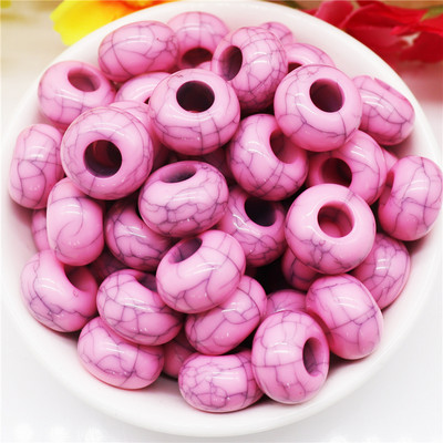 10 kom tirkiznog kamena plave boje 14x8 mm, europske perle s velikim rupama od 5 mm, klizeći privjesci za narukvicu Pandora, obrt za izradu nakita