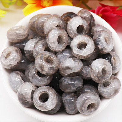 10 kom tirkiznog kamena plave boje 14x8 mm, europske perle s velikim rupama od 5 mm, klizeći privjesci za narukvicu Pandora, obrt za izradu nakita