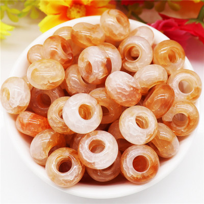 10 kom tirkiznog kamena plave boje 14x8 mm, europske perle s velikim rupama od 5 mm, klizeći privjesci za narukvicu Pandora, obrt za izradu nakita