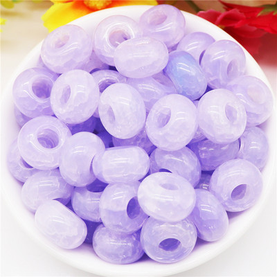 10 kom tirkiznog kamena plave boje 14x8 mm, europske perle s velikim rupama od 5 mm, klizeći privjesci za narukvicu Pandora, obrt za izradu nakita