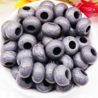 10 kom tirkiznog kamena plave boje 14x8 mm, europske perle s velikim rupama od 5 mm, klizeći privjesci za narukvicu Pandora, obrt za izradu nakita