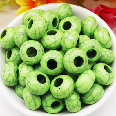 10 kom tirkiznog kamena plave boje 14x8 mm, europske perle s velikim rupama od 5 mm, klizeći privjesci za narukvicu Pandora, obrt za izradu nakita