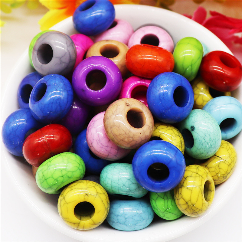 10 kom tirkiznog kamena plave boje 14x8 mm, europske perle s velikim rupama od 5 mm, klizeći privjesci za narukvicu Pandora, obrt za izradu nakita