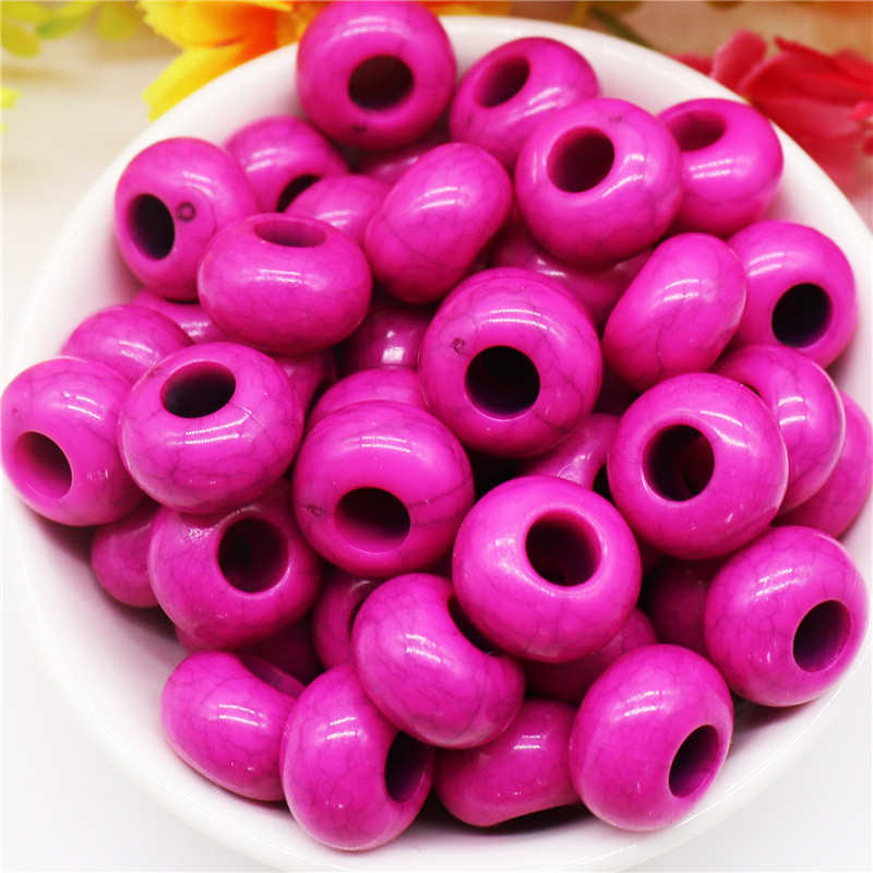 10 kom tirkiznog kamena plave boje 14x8 mm, europske perle s velikim rupama od 5 mm, klizeći privjesci za narukvicu Pandora, obrt za izradu nakita