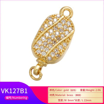 ZHUKOU Brass CZ Clasps Hooks DIY Jewelry Findings Making for Handmade Bracelet Jewelry Accessories Supplies Χονδρική VK127