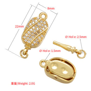 ZHUKOU Brass CZ Clasps Hooks DIY Jewelry Findings Making for Handmade Bracelet Jewelry Accessories Supplies Χονδρική VK127