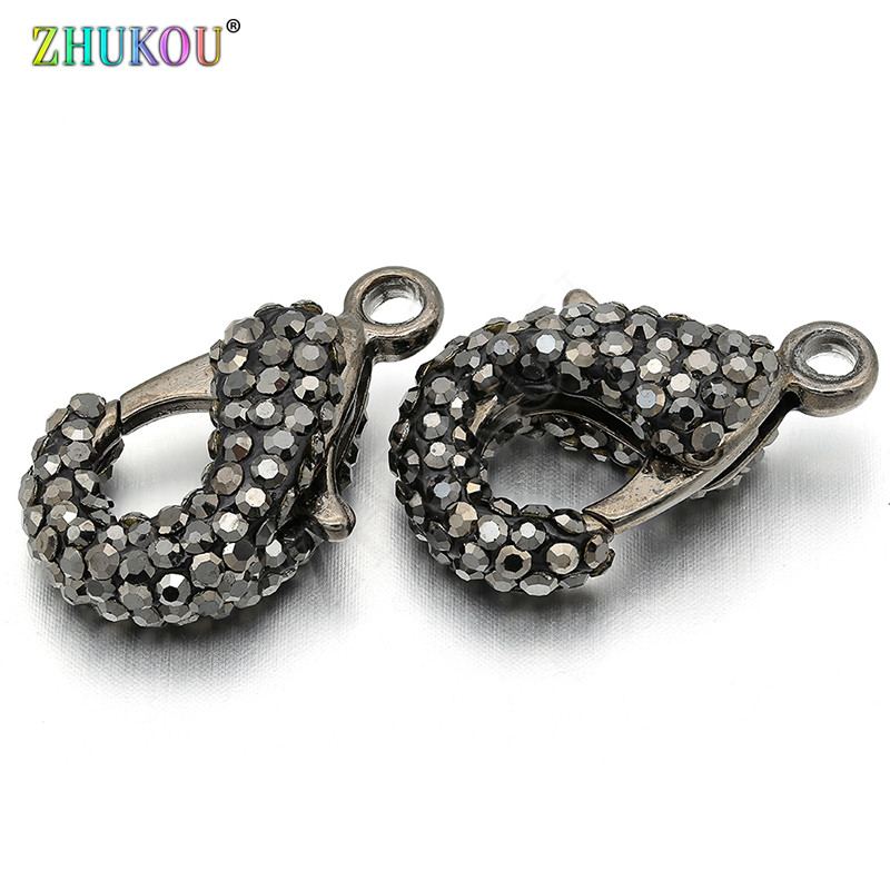15*25 mm mjedeni kubni cirkonij Gunmetal Lobster kopče Kuke Diy Nalazi za nakit Pribor, rupa: 2,5 mm, model: VK46