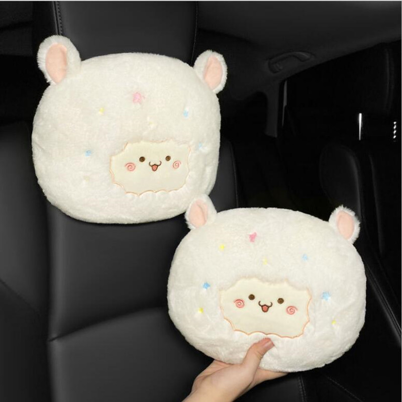 Slatki crtani automobilski jastuk za vrat Plišani naslon za glavu Lumbalni oslonac Jastuk Naslon sjedala Pojas Jastučić za rame Univerzalni dodaci za automobil