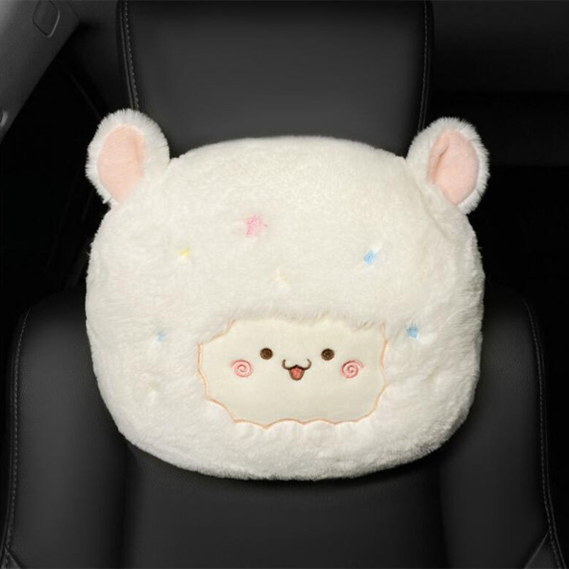 Slatki crtani automobilski jastuk za vrat Plišani naslon za glavu Lumbalni oslonac Jastuk Naslon sjedala Pojas Jastučić za rame Univerzalni dodaci za automobil
