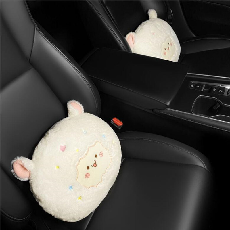 Slatki crtani automobilski jastuk za vrat Plišani naslon za glavu Lumbalni oslonac Jastuk Naslon sjedala Pojas Jastučić za rame Univerzalni dodaci za automobil