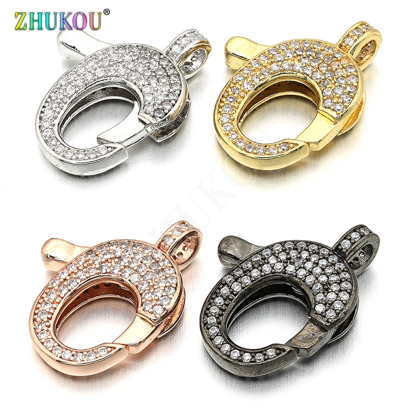 17*22 mm mesingane kubične cirkonske kopče za jastog, kukice za pribor za nalaz za nakit „uradi sam“, mješovite boje, rupa: 3 mm, model: VK49