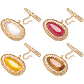 ZHUKOU 28x37 mm mesingane kukice s kristalnom kopčom za žene DIY ručno rađena ogrlica, pribor za nakit pravljenje nalaza model: VK81