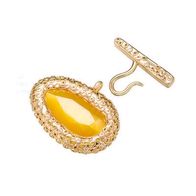 ZHUKOU 28x37 mm mesingane kukice s kristalnom kopčom za žene DIY ručno rađena ogrlica, pribor za nakit pravljenje nalaza model: VK81