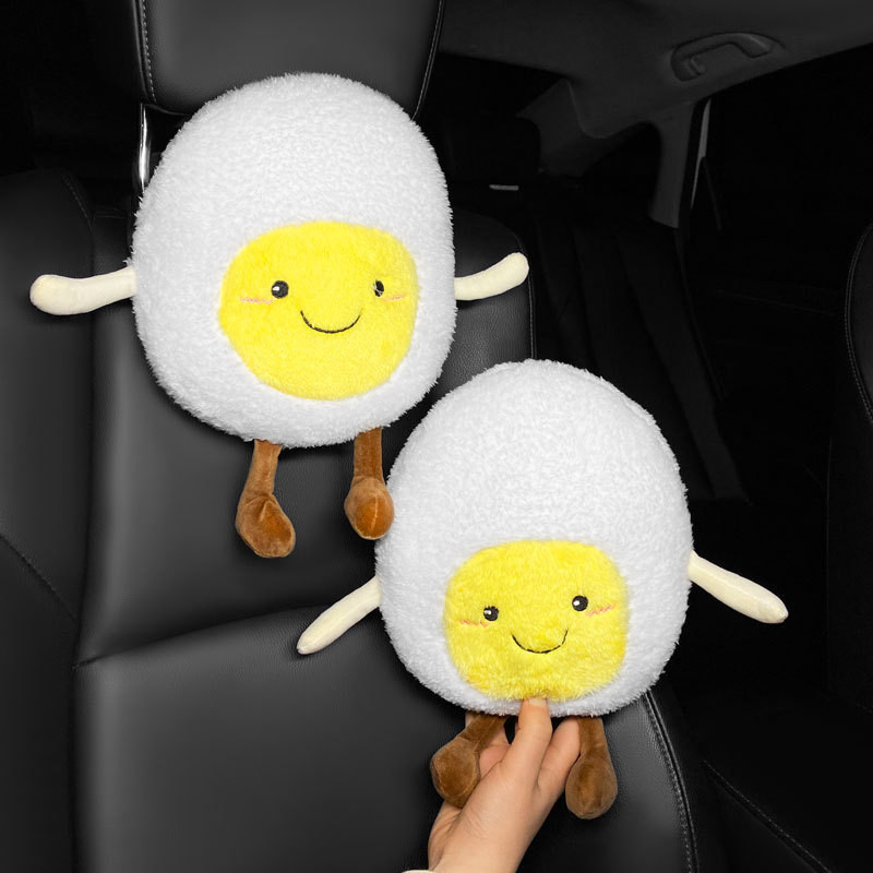 Slatki automobilski naslon za glavu, jastuk za vrat, meka leđa, jastuk za potporu za lumbalni dio, kreativni sigurnosni pojas, jastučić za rame, univerzalni ukras za unutrašnjost automobila