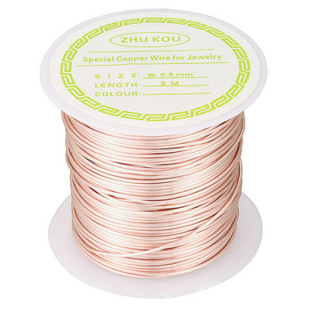 ZHUKOU Copper Wire 0,5/0,6/0,7/0,8mm gold Color Copper 1 Roll Beading Cord Findings Μοντέλο DIY:PX1
