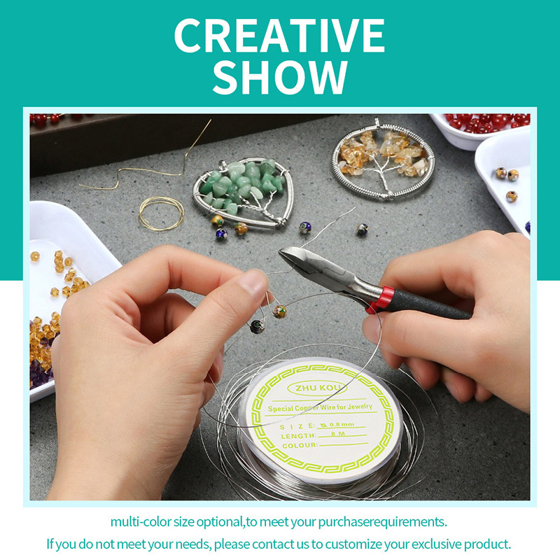 ZHUKOU varinė viela 0,5 / 0,6 / 0,7 / 0,8 mm aukso Spalva varis 1 ruloninis karoliukas Virvelės išvados "Pasidaryk pats" modelis: PX1