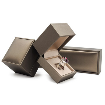Επώνυμα κουτί κοσμημάτων Golden PU δερμάτινο κολιέ υψηλής ποιότητας συσκευασία βραχιόλι σκουλαρίκια κουτί με πιστοποιητικό τσάντας αγορών
