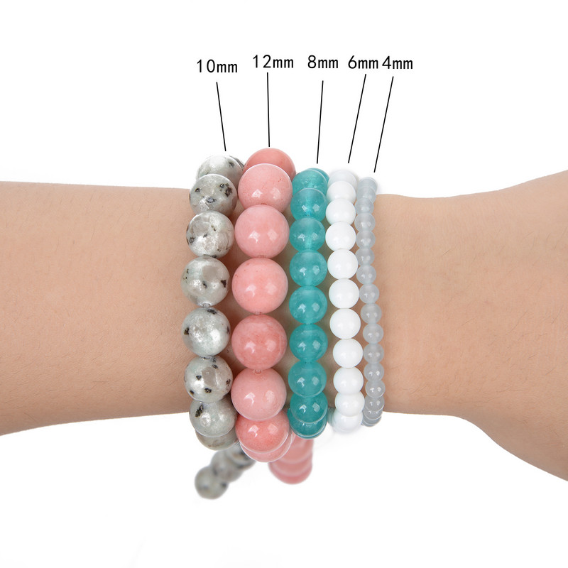 Mornarsko plavo tigrovo oko Okrugle labave perle od prirodnog kamena za izradu nakita Pronalaženje Diy šarm narukvice ogrlice Vrpca 6/8/10/12 MM