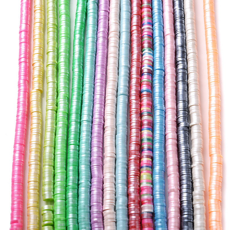 350 komada 6 mm višebojnih odstojnih perli od polimerske gline, ravne okrugle labave odstojne perle za izradu nakita, DIY narukvica, ogrlica, veleprodaja