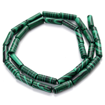 4*14mm-es hengeres természetes kő gyöngyök Aventurin Tigrisszem Achátok Malachit gyöngy ékszerkészítéshez barkácsolás karkötő kiegészítők