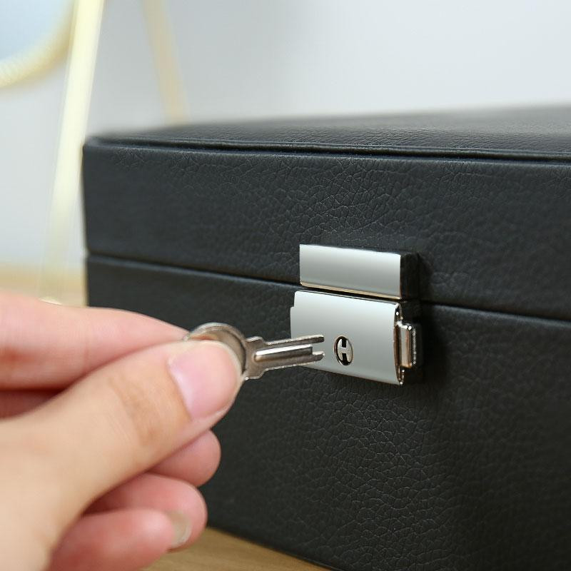 Zaslon za pohranjivanje nakita od PU kože, prijenosna višenamjenska kutija za pakiranje u europskom stilu s ladicom, zimski dar