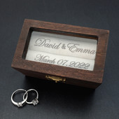 Εξατομικευμένη Βέρα Γάμου Κουτί αρραβώνων Κουτί με δαχτυλίδι Ξύλινη θήκη δαχτυλιδιού Κουτί κοσμημάτων Κουτί πρότασης Ρουστίκ ξύλινη βάση δαχτυλιδιού
