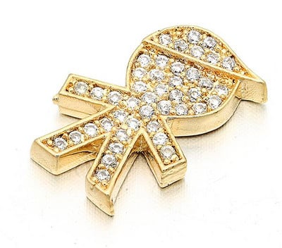 10*14 χιλιοστά Δημοφιλές χρυσό χρώμα Copper Zircon Boy Charms Connectors DIY Κοσμήματα Βραχιόλι κολιέ κατασκευή, Μοντέλο: VS26