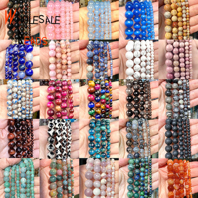 4mm-10mm margele de piatra naturala Howlite ochi de tigru DZI agate acvamarine jade margele rotunde pentru realizarea de bijuterii colier bratara bricolaj