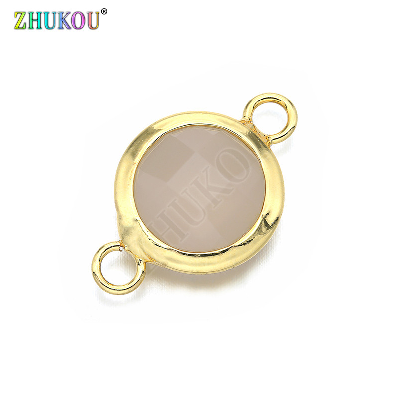 1 τεμ. 13*21mm Γούρια Γυναικεία Κολιέ Μενταγιόν Κυβικά Ζιργκόν Στρογγυλά Βύσματα Αξεσουάρ DIY Jewelry Findings, Μοντέλο: VS284D