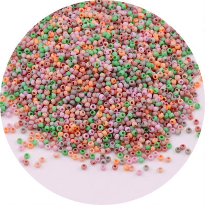 Mărgele de sticlă mată uniformă japoneză 1,5 mm 15/0, culori macaroane, mărgele distanțiere opace mate pentru fabricarea artizanală de bijuterii