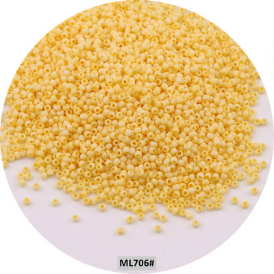Mărgele de sticlă mată uniformă japoneză 1,5 mm 15/0, culori macaroane, mărgele distanțiere opace mate pentru fabricarea artizanală de bijuterii
