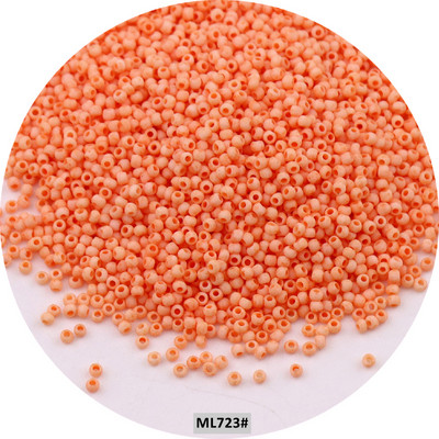 Mărgele de sticlă mată uniformă japoneză 1,5 mm 15/0, culori macaroane, mărgele distanțiere opace mate pentru fabricarea artizanală de bijuterii