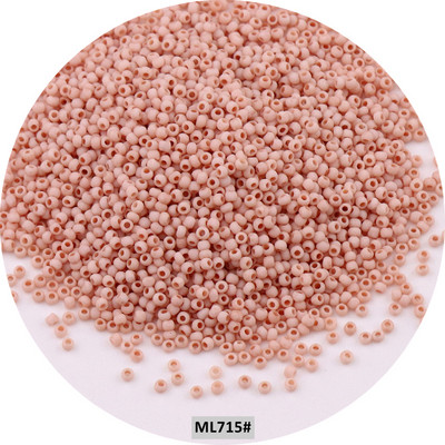 Mărgele de sticlă mată uniformă japoneză 1,5 mm 15/0, culori macaroane, mărgele distanțiere opace mate pentru fabricarea artizanală de bijuterii