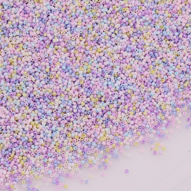 Mărgele de sticlă mată uniformă japoneză 1,5 mm 15/0, culori macaroane, mărgele distanțiere opace mate pentru fabricarea artizanală de bijuterii