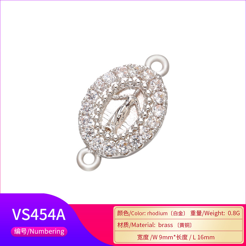 ZHUKOU 9x16mm kristály csatlakozó ékszerkészítéshez Karkötő Nyaklánc Fülbevaló Leletkészítés Kellékek Kiegészítők modell:VS454