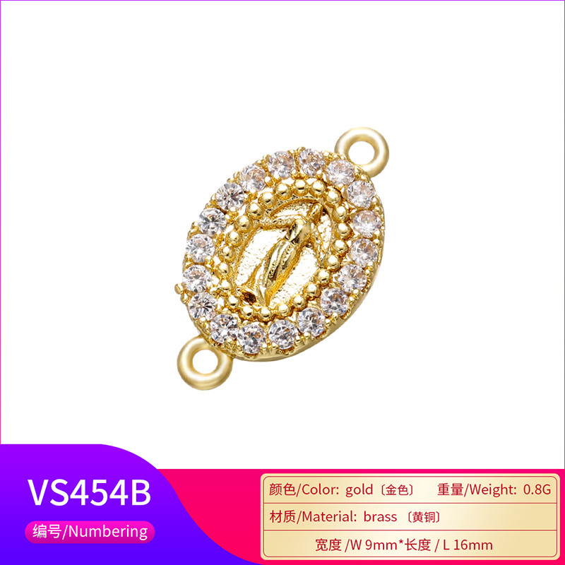 ZHUKOU 9x16mm kristály csatlakozó ékszerkészítéshez Karkötő Nyaklánc Fülbevaló Leletkészítés Kellékek Kiegészítők modell:VS454
