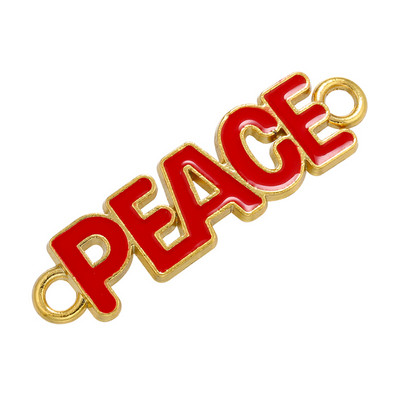 ZHUKOU arany színű PEACE zománc karkötő csatlakozó nőknek barkács kézzel készített karkötő ékszer kiegészítők kellékek nagykereskedés VS492
