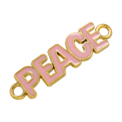 ZHUKOU arany színű PEACE zománc karkötő csatlakozó nőknek barkács kézzel készített karkötő ékszer kiegészítők kellékek nagykereskedés VS492