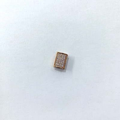 8*11 мм месингов кубичен цирконий CZ правоъгълни талисмани Конектори Направи си сам Аксесоари за бижута, отвор: 2,3 мм, модел: VS123