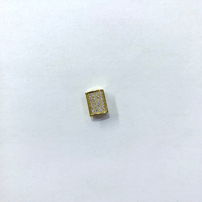 8*11 мм месингов кубичен цирконий CZ правоъгълни талисмани Конектори Направи си сам Аксесоари за бижута, отвор: 2,3 мм, модел: VS123