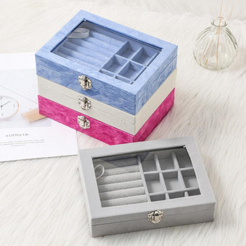 Βελούδινο κουτί αποθήκευσης κοσμημάτων 20 εκατοστών Φορητό καρφωτό σκουλαρίκια Κολιέ Δαχτυλίδι Organizer Κρεμαστό φανελένιο μενταγιόν New In