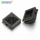 8 * 6 mm-es sárgaréz cirkónia négyzet alakú csatlakozók barkács ékszerlelet kiegészítők, modell: VS120