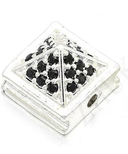 8 * 6 mm-es sárgaréz cirkónia négyzet alakú csatlakozók barkács ékszerlelet kiegészítők, modell: VS120