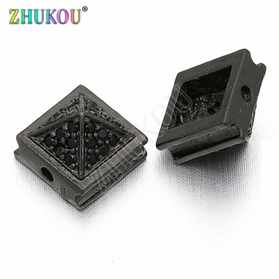 8*6 mm mesingani kubni cirkonij četvrtasti konektori DIY pribor za nakit, model: VS120