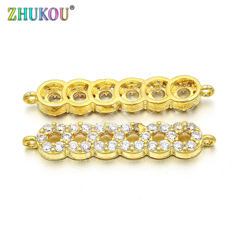 5 * 26 mm-es kellékek kézzel készített cirkónia csatlakozókhoz barkács ékszerleletekhez, furat: 0,5 mm, modell: VS94