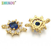 10*13mm ručno rađeni mjedeni kubni cirkonij kristalni privjesci konektori DIY nakit Izrada narukvica ogrlica, model: VS142